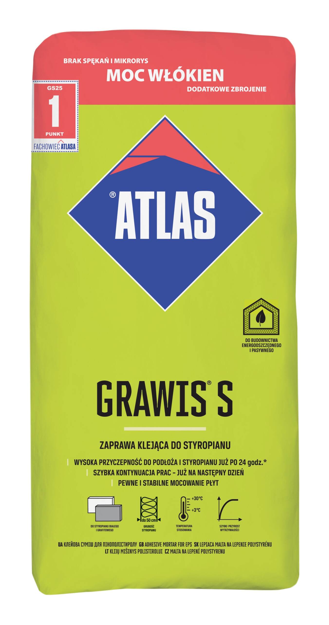 ATLAS GRAWIS S 25KG klej do styropianu