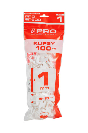 PRO-SYSTEM POZIOM. KLIPSY 1,0 (100szt)