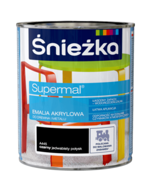 SUPERMAL AKRYL CZARNY 0,8 L