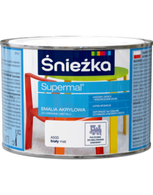 SUPERMAL AKRYL BIAŁY MAT 0,4L