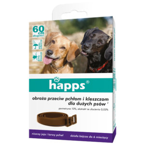 HAPPS - obroża przeciw pchłom i kleszczom dla dużych psów