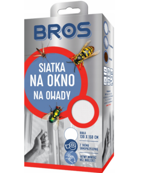 BROS - siatka na okno 130x150 - biała