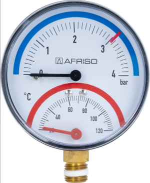 TERMOMANOMETR 120st 4BAR 1/2" BOCZNY AFRISO