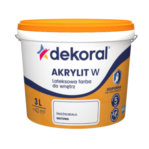 DEKORAL AKRYLIT W ŚN-BIAŁY 3L EMULSJA LATEKS.