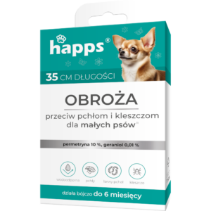 HAPPS - obroża przeciw pchłom i kleszczom dla małych psów