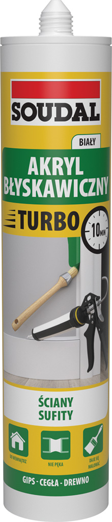 SOUDAL-AKRYL BIAŁY TURBO (10min) BŁYSKAWICZNY 280ml
