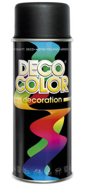 SPRAY DECO 400ml CZARNY MAT R9005