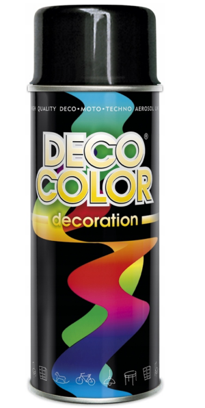 SPRAY DECO 400ml CZARNY POŁ. R9005