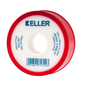 TAŚMA TEFLON DUŻA CZERW. KELLER 15mX19mmX0.2mm