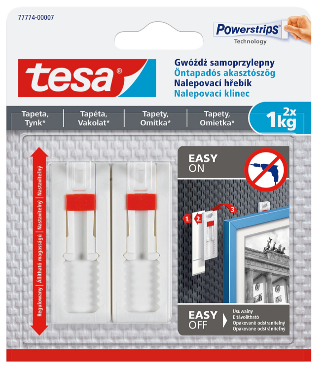 TESA GWÓŹDŹ REGUL. DO TAPET 2szt. 1KG