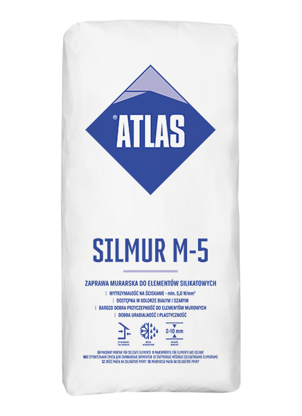 ZAPR. SILMUR M5 SZARA 25KG ATLAS MURARSKA CIENKOW.