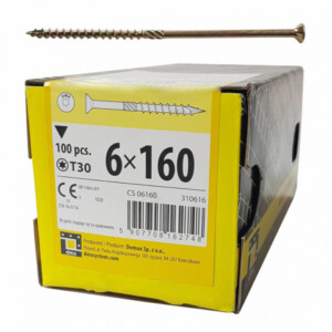 WKRĘT HART. Z ŁBEM STOŻ. 6,0x160 TORX (100 SZT/OP)