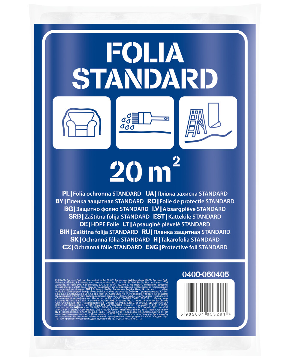 FOLIA MALAR. 4x5M STANDARD CIENKA