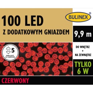 LAMPKI CHOINK. LED L-100 CZERW. 9,9M (31039) BULINEX