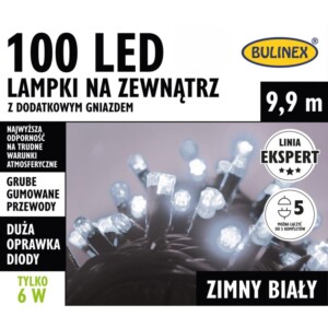 LAMPKI CHOIN. LED. ZEW. L-100 BIAŁY 9,9M BULINEX