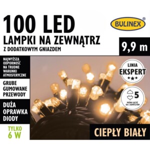 LAMPKI CHOIN. LED. ZEW. L-100 CIEPŁY BIAŁY 9,9M (58583) BULINEX