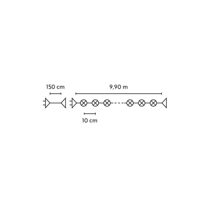 LAMPKI CHOIN. LED. ZEW. L-100 MULTIKOL. 9,9M (58514) BULINEX - obrazek 3