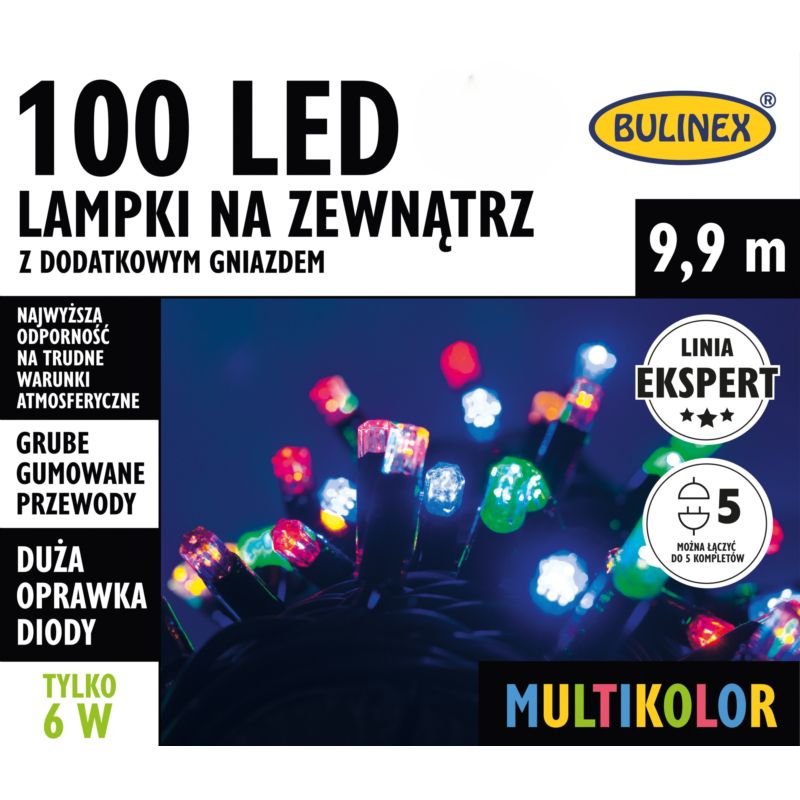 LAMPKI CHOIN. LED. ZEW. L-100 MULTIKOL. 9,9M (58514) BULINEX