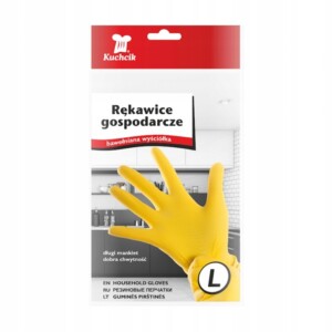 RĘKAWICE GUMOWE ŻÓŁTE L