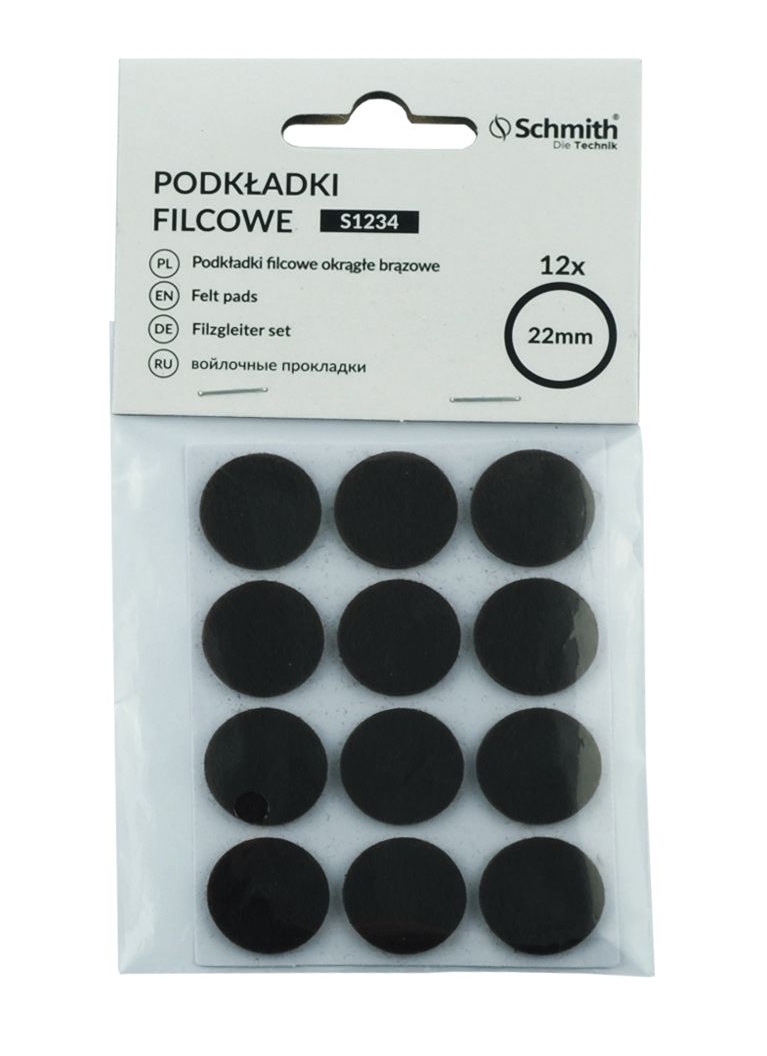 Podkładki filcowe okrągłe brązowe