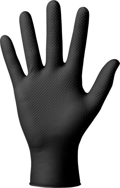 Rękawiczki Nitrile GoGrip Czarne L 50szt