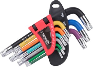 Zestaw kluczy krótkich TORX 9szt
