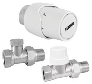 FERRO-ZESTAW TERMOST. PROSTY 1/2" CHROM!!!