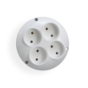 Rozgałęźnik OKRĄGŁY 4-KROTNY bez uziemienia RO-4