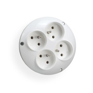 Rozgałęźnik OKRĄGŁY 4-KROTNY z uziemieniem RO-40