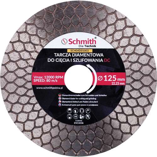 SCHMITH-TARCZ DIAM. DC 125x22,23 25mm
