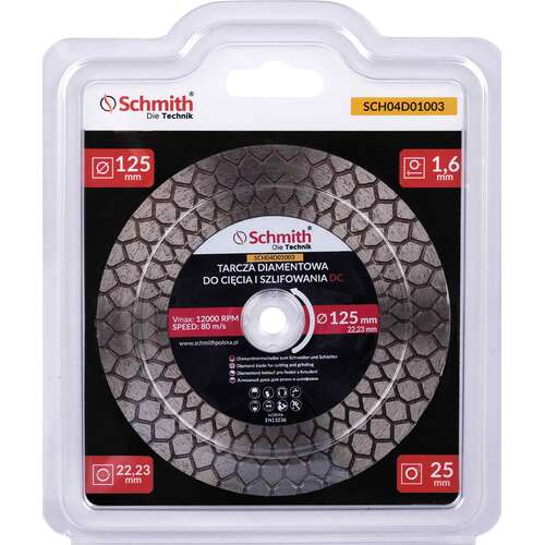 SCHMITH-TARCZ DIAM. DC 125x22,23 25mm - obrazek 2
