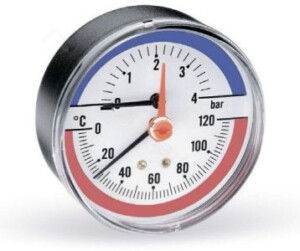 TERMOMANOMETR 120st 4BAR 1/2" TYLNY WATTS