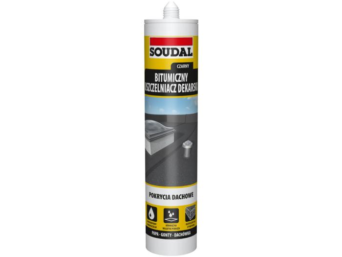 SOUDAL-SILIKON DEKARSKI CZARNY BITUM.