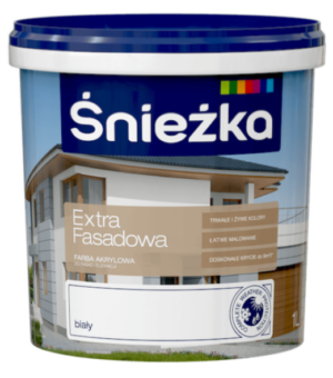 EMULSJA EXTRA FASADA ŚNIEŻKA BIAŁA 1L