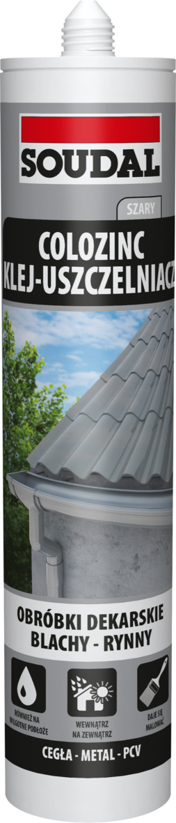SOUDAL-KLEJ I USZCZEL. COLOZINC 290ml bezb.
