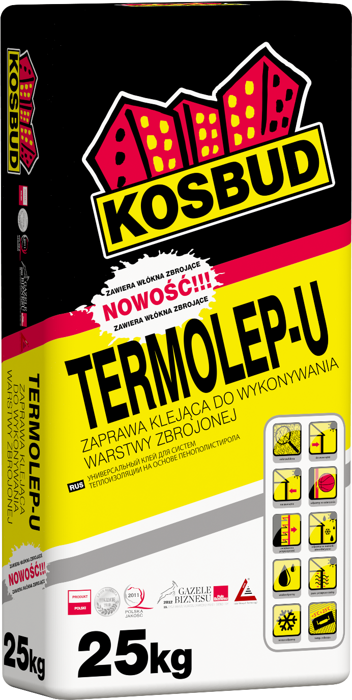 TERMOLEP U 25KG klej do siatki z włóknem