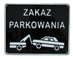 TABLICA ZAKAZ PARKOWANIA 23x29cm