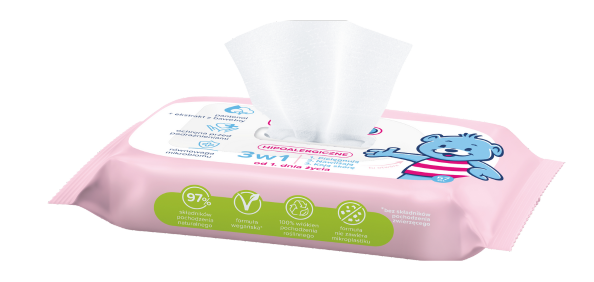 BAMBINO Chusteczki 57szt (3w1) Emolientowe - obrazek 3