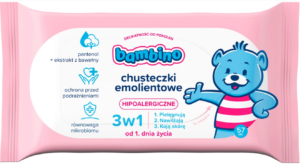 BAMBINO Chusteczki 57szt (3w1) Emolientowe