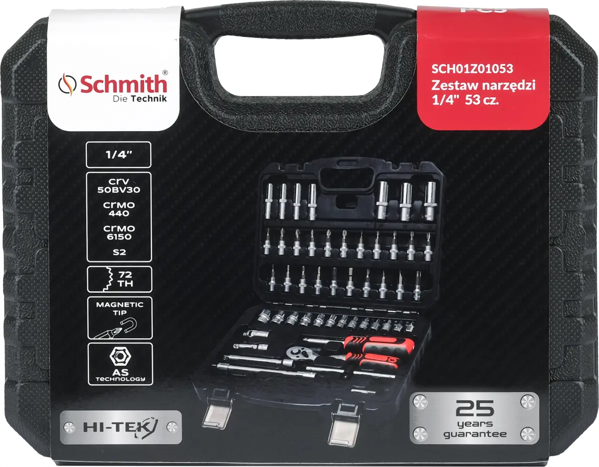SCHMITH-ZESTAW NARZĘDZI 1/4" 53cz. - obrazek 2