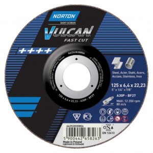 ŚCIERNICA 125*6,4 STAL NORTON VULCAN