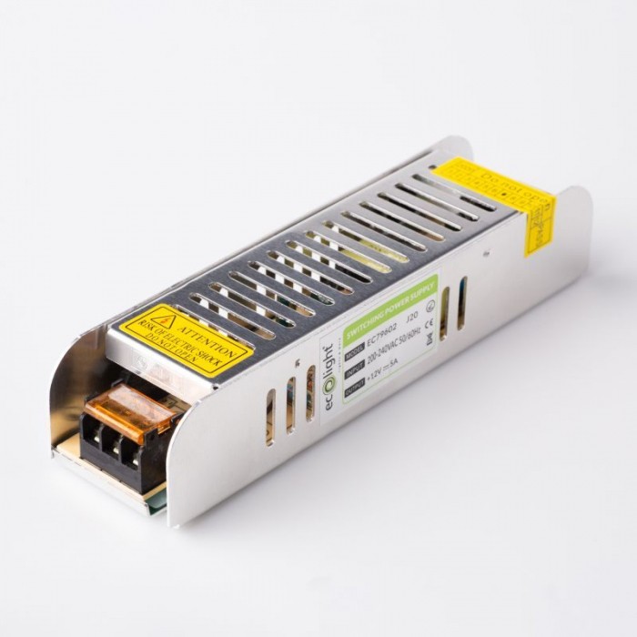 ZASILACZ LED 12V 60W 5A EC79602 IP20 MEBLOWY ULTRA SLIM