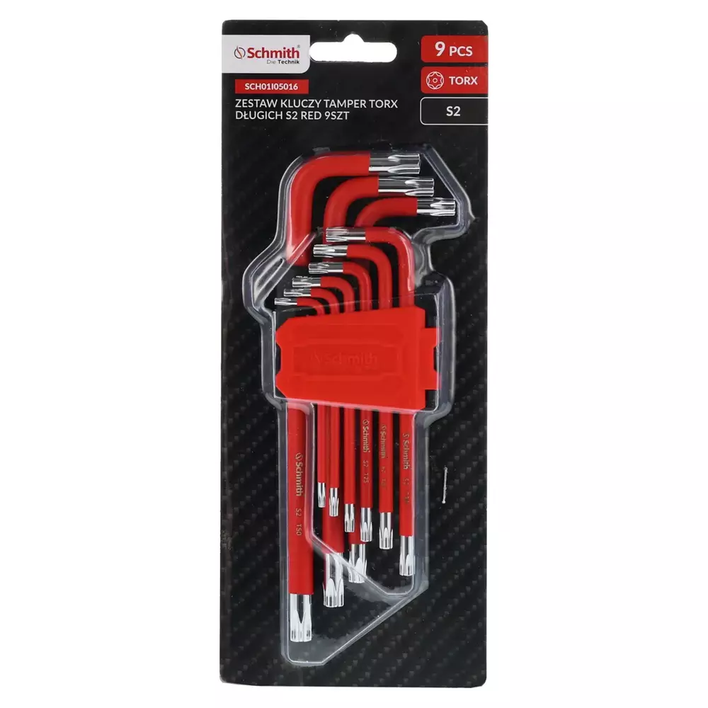 SCHMITH-KOMPL. KL. TORX DŁUGICH 9szt (S2 RED) - obrazek 3