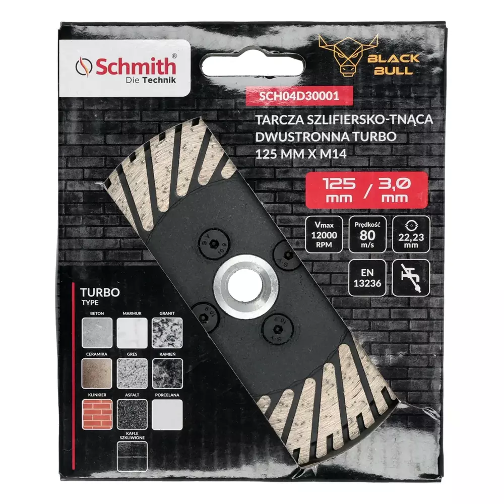 SCHMITH-TARCZ DIAM. TURBO 125xM14 (do cięcia i szlifowania) - obrazek 3