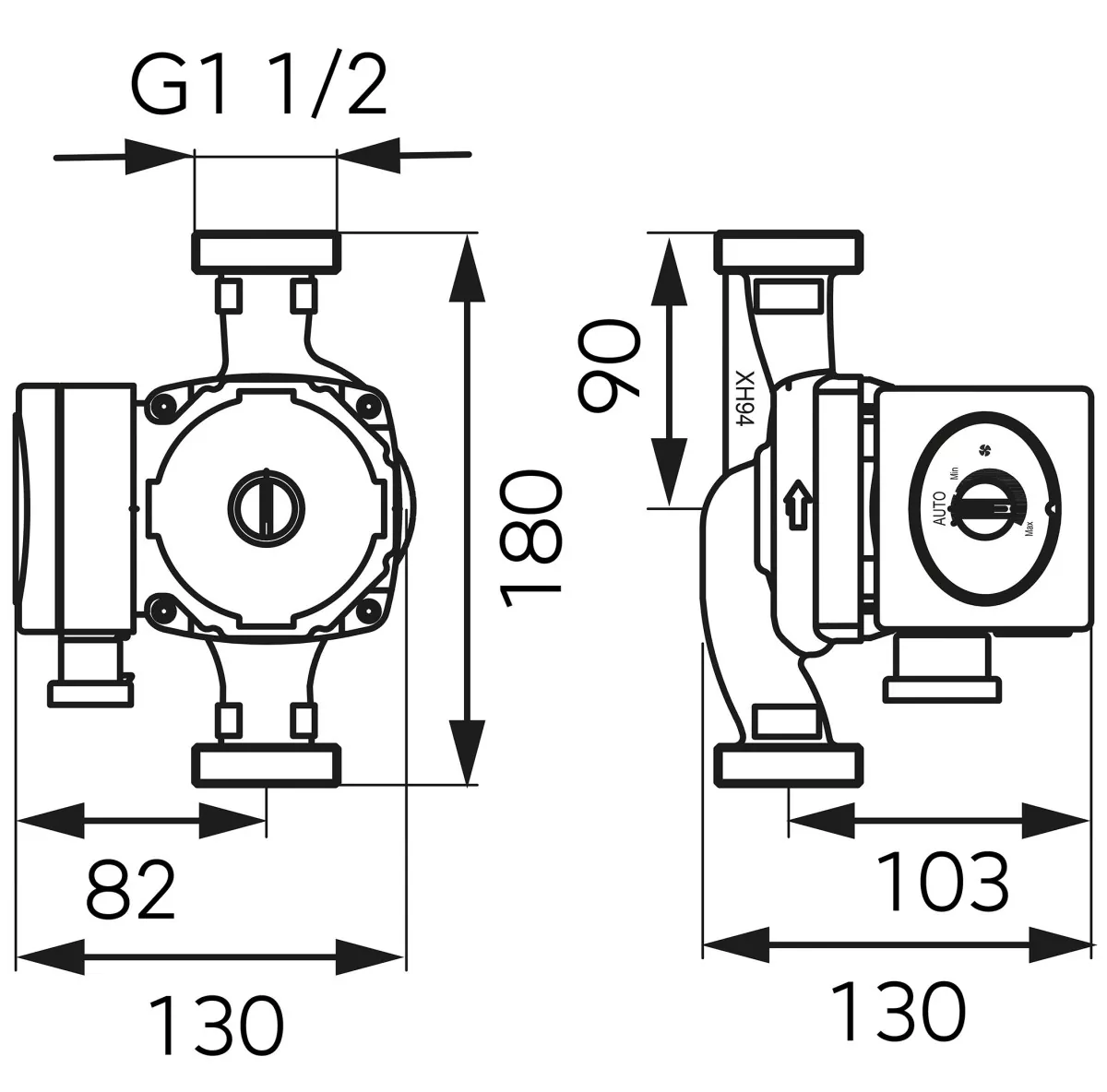 POMPA FERRO ELEKTRON. GPA II 25/60/180 WEBERMAN - obrazek 2