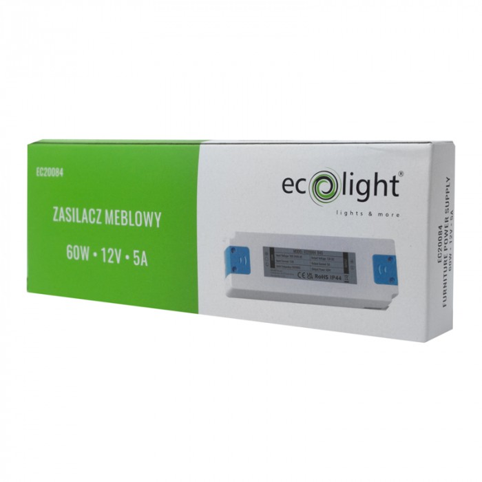 ZASILACZ LED 12V 60W IP44 MEBLOWY EC20084 - obrazek 5