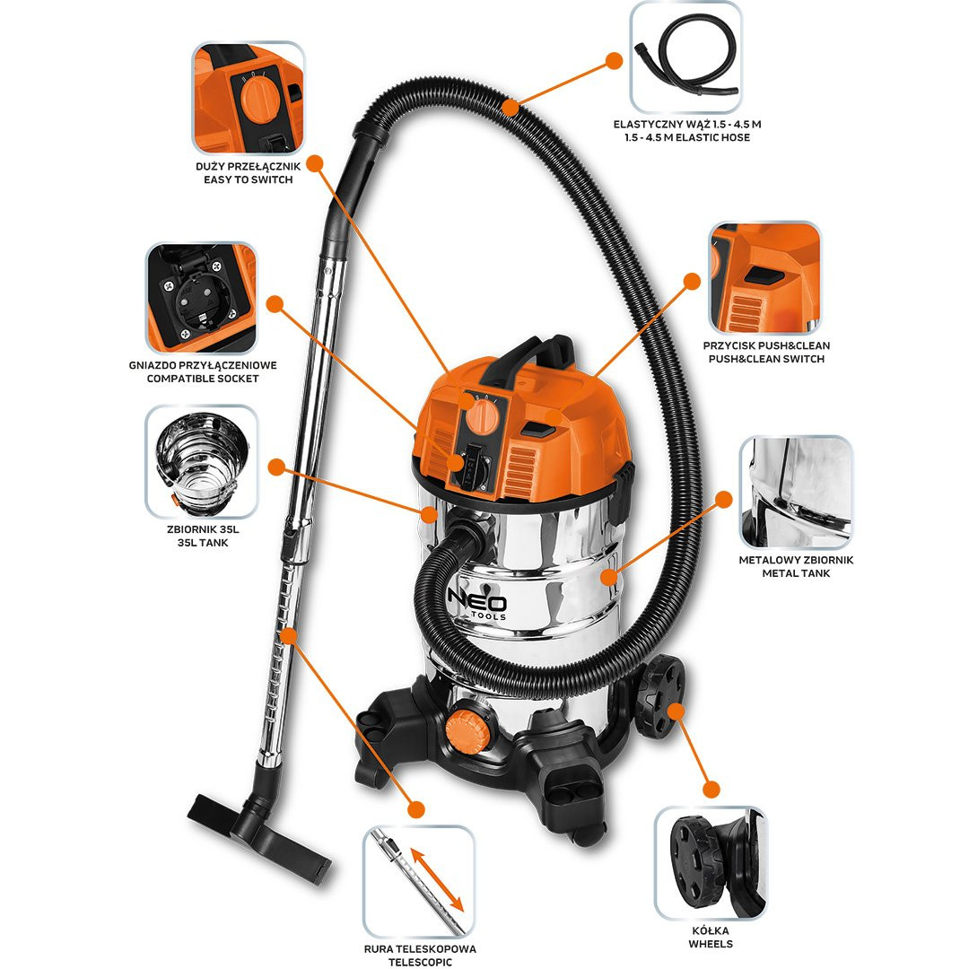 04-739 ODKURZACZ 1600W ZBIOR. 35L - obrazek 2