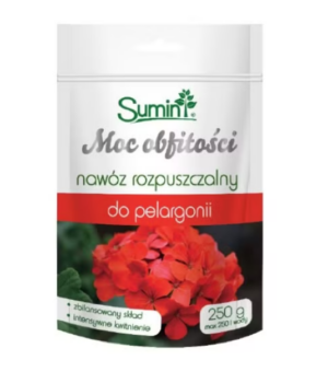 NAWÓZ-SUMIN PELARGONIA ROZP. 250g MOC OBFITOŚCI
