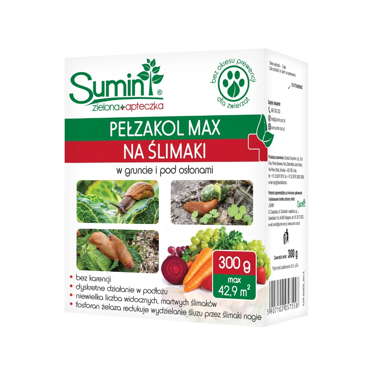 SUMIN-PEŁZAKOL MAX 300g NA ŚLIMAKI