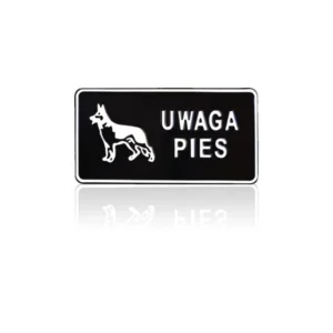 TABLICA UWAGA PIES DUŻA 15*29cm